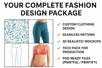 design custom techpack for your lingerie, swimwear, loungewear and activewear