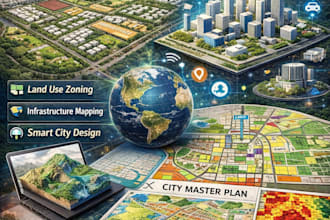 urban planning smart city gis map city masterplan infrastructure layout