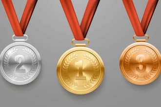 design professional coins, medals badges with realistic rendering