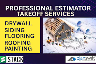 do cost estimates for drywall roofing flooring siding painting by planswift