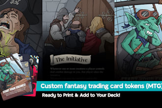 illustrate your custom mtg token or magic the gathering card