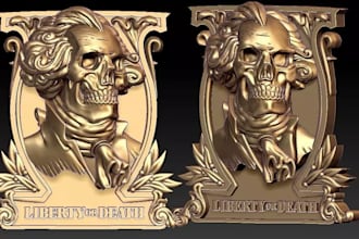 make 3d printable cad model,rapper chains or pendants,hiphop jewelry design,stl