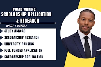 research apply college scholarship, sponsorship, phd, fundraising loan approval