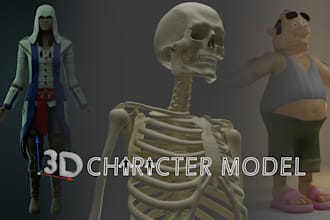 model you a stylized and realistic 3d character in blender