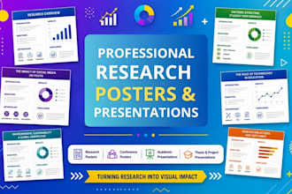 design medical scientific research conference posters and presentations