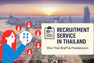 help you recruit thai staff or freelancers for your business