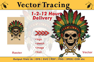 redraw, vectorize, trace, recreate your logo or image quickly