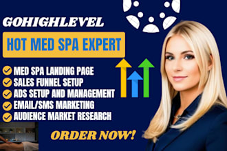 build a med spa or botox lead generation funnel and website in gohighlevel CRM