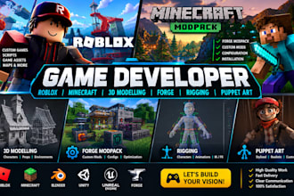 be roblox game developer 3d modelling minecraft modpack forge rigging puppet art