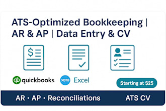bookkeeping, payroll process and accounting in xero, quickbooks, and wave