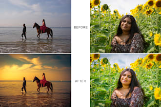 photo color correct in bulk only in 2 days, here is pro colorist