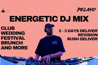 make energetic dj sets for club, festival, weddings, etc