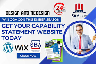 setup winning government contract website and trust capability statement website