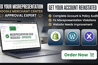 fix google merchant center suspension and misrepresentation
