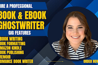 write and ghostwrite your book, memoir, or ebook for amazon kindle