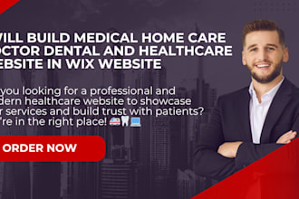 build elder care, home nursing, medical caregivers wix wordpress website