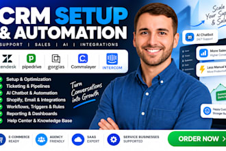 setup zendesk pipedrive gorgias commslayer intercom crm ai integration automate