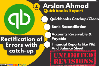 do quickbooks online cleanup, catchup quickbooks bookkeeping and reconciliation