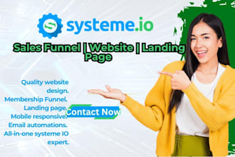 build german systeme io website converting systeme io sales funnel, landing page