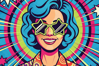 draw amazing retro comic pop art style of your photo