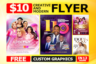 design an outstanding church flyer or event flyer