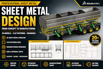 design sheet metal parts with flat patterns and manufacturing drawings