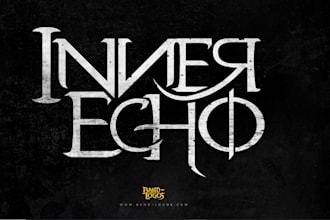 design a spiky death metal band logo
