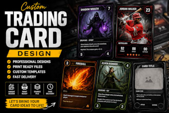 design custom trading card game cards and tcg templates