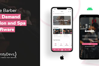 develop salon app, barber app, spa app, massage app, pedicure and manicure app