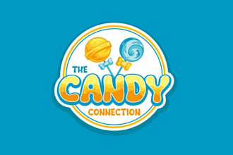 design specializing imported products candy store logo