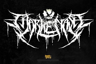 create an extreme death metal logo