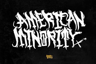 design a chaotic black metal logo
