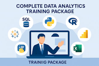 create sql, python, r, tableau, power bi and excel advanced training course