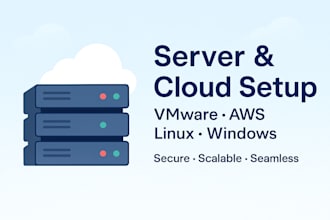 install, configure and optimize servers, vmware and cloud solutions