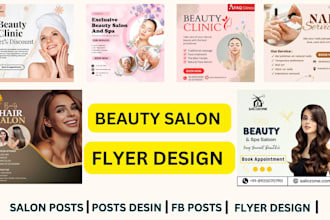 design beauty salon, spa, hair, eyelash, skin care price list flyer