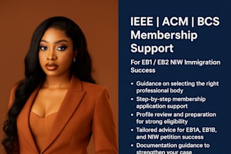 provide eb1 niw membership in ieee acm and any organization for eb1 eb2 success