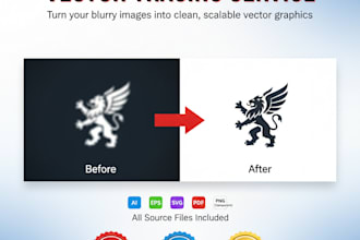 professionally convert your blurry image into high quality vector ai eps svg