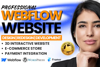 build framer website develop 3d webflow website design wordpress woocommerce