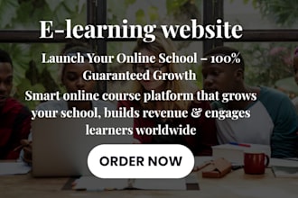design e learning website, online course that drives education and engagagement