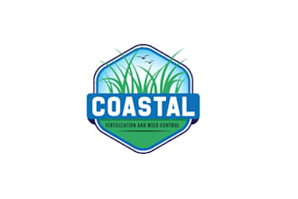 design powerful coastal landscaping logo