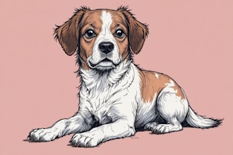 paint custom pet portrait, dog portrait pet drawing in