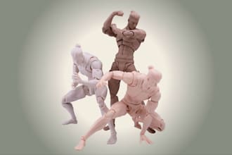 sculpt poseable action figure bjd articulation ball joints toy model 3d printing