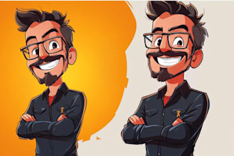 draw a vector 2d character, cartoon character