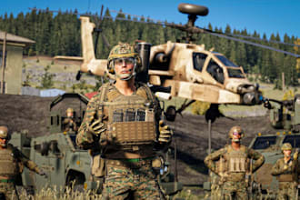 design custom arma reforger vehicles, weapons, uniforms, and maps