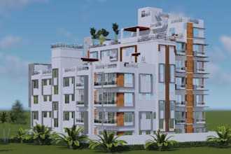 render 2d 3d master plan residential commercial house unit apartment walkthrough