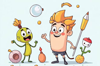 draw amazing cartoon characters and cartoon objects