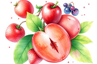 illustrate fruit, plant, or anything in digital watercolor