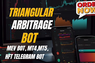 build profitable crypto arbitrage bot, triangular bot, hedging