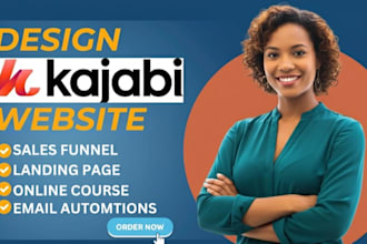 kajabi website design kajabi funnel thinkific podia online course landing page