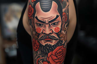 draw amazing japanese oriental tattoo